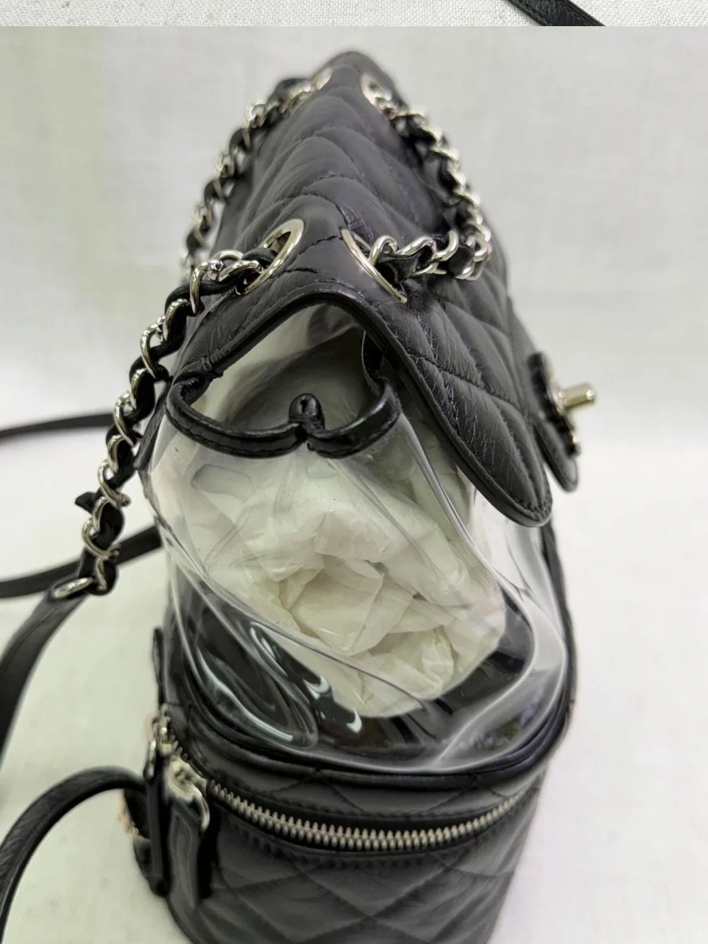 CHANEL black quilted